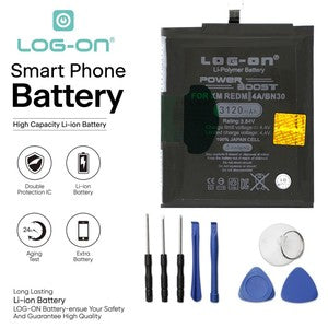 Baterai Log On BN30 Untuk Xiaomi Redmi 4A BN-30 Power Boost - Kapasitas 3120mAh Original Battery Batre - 1 Tahun Garansi