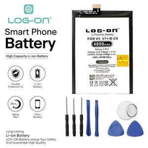 Baterai Log On B-C9 Untuk Vivo V7 Plus BC9 Double IC - Kapasitas 4800mAh Battery Batre - 1 Tahun Garansi