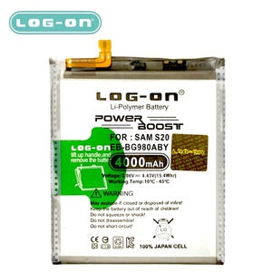 Baterai Log On EB-BG980ABY Untuk Samsung S20 G980 Power Boost Battery Batre - 1 Tahun Garansi