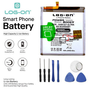 Baterai Log On EB-BG998ABY Untuk Samsung S21 ULTRA G998 Power Boost Battery Batre - 1 Tahun Garansi