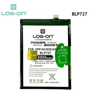 Baterai Log on BLP727 Untuk Oppo A5 2020 / A9 2020 BLP-727 Power Boost 5000mAh Original 1 tahun Garansi Battery Batre