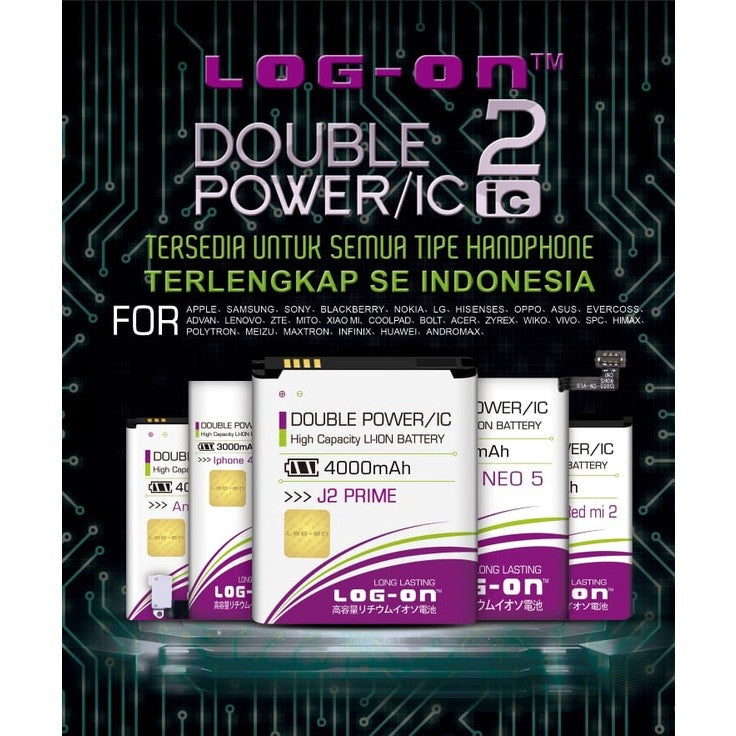 LOG ON BATERAI VIVO V3 B-A7 BATRE DOUBLE POWER DOUBLE IC BATTERY