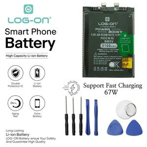 Baterai Log on BM5V Untuk Xiaomi Redmi Note 13 Pro 5 / Poco X6 5G Power Boost 5100Mah Original 1 Tahun Garansi Battery Batre