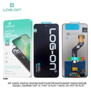 LOG-ON LCD UNTUK INFINIX HOT 12 / HOT 12 PLAY / HOT 20 / HOT 20 PLAY / HOT 30 PLAY / NOTE 12i FULLSET TOUCHSCREEN GARANSI TEST 7 HARI