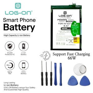 Baterai Log On B-X7 Untuk Vivo V27 5G ( V2231 / V2246 ) BX7 Power Boost - Kapasitas 4600mAh Original Battery Batre - 1 Tahun Garansi