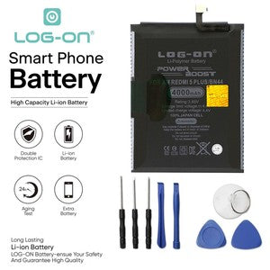 Baterai Log On BN44 Untuk Xiaomi Redmi 5 Plus BN-44 4000mAh Original Batre 1 Tahun Garansi