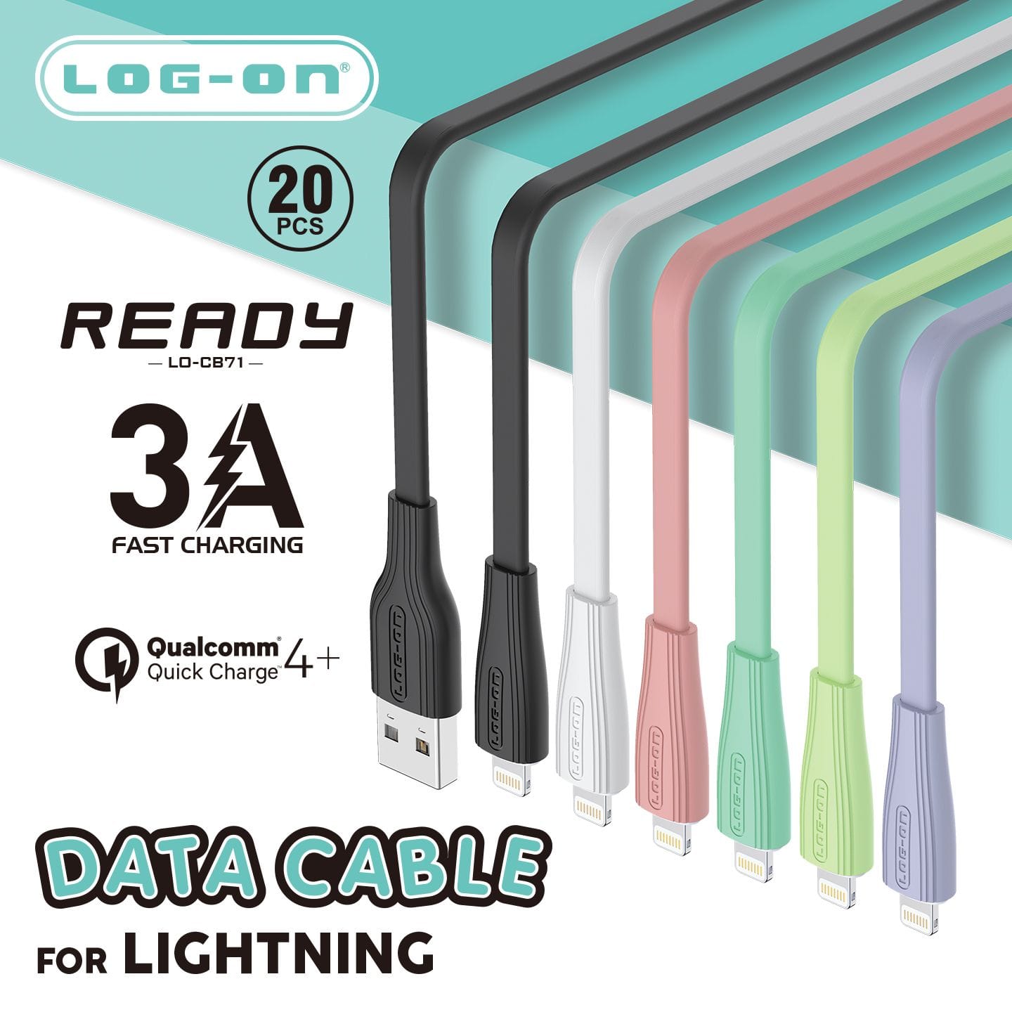 LOG ON KABEL 5A LO-CB71 QUALCOMM4+ 1M FAST CHARGING