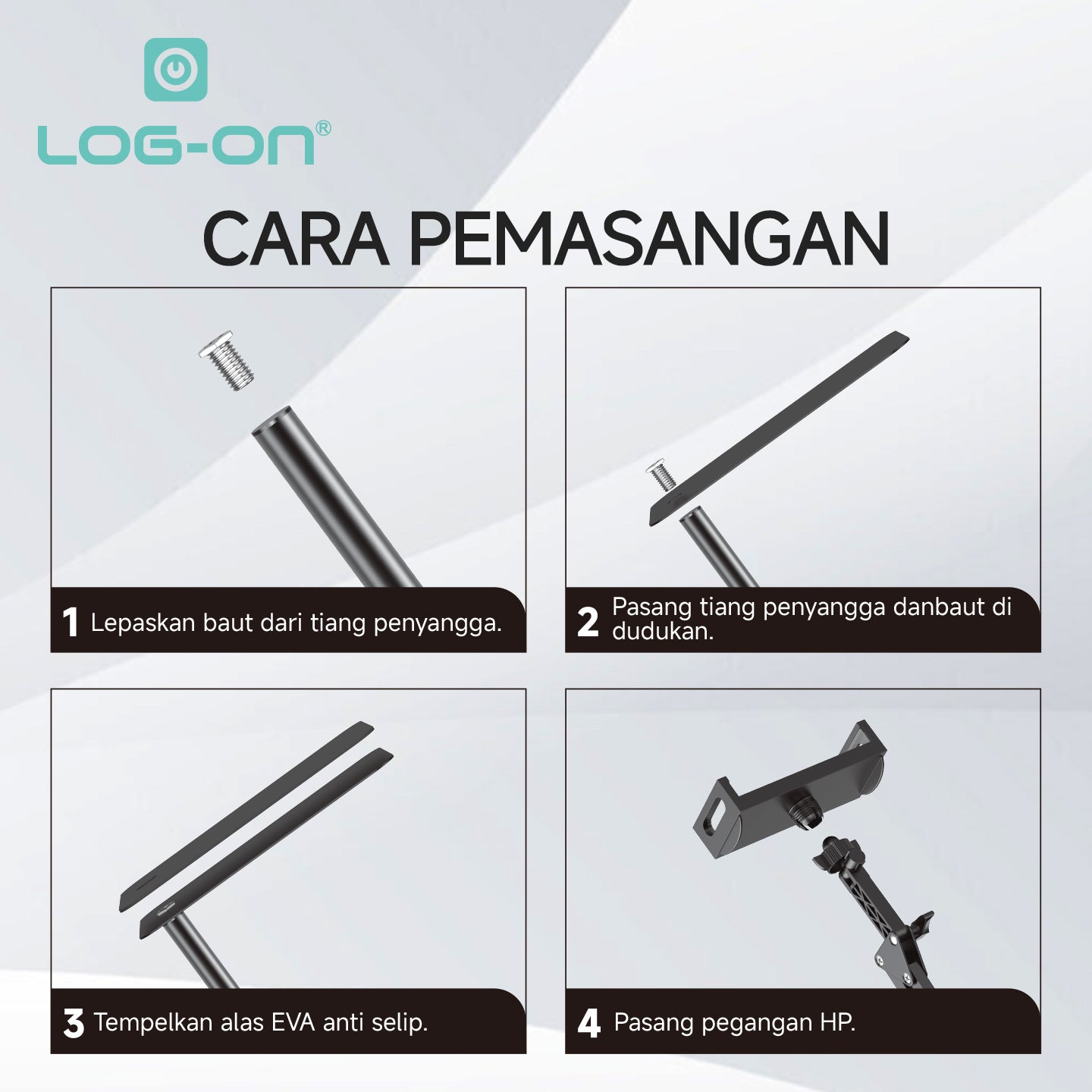LOG ON FLOOR STAND LAZYPOD 183CM LO-CRH68 METAL LAZYPOD LANTAI STAND HOLDER