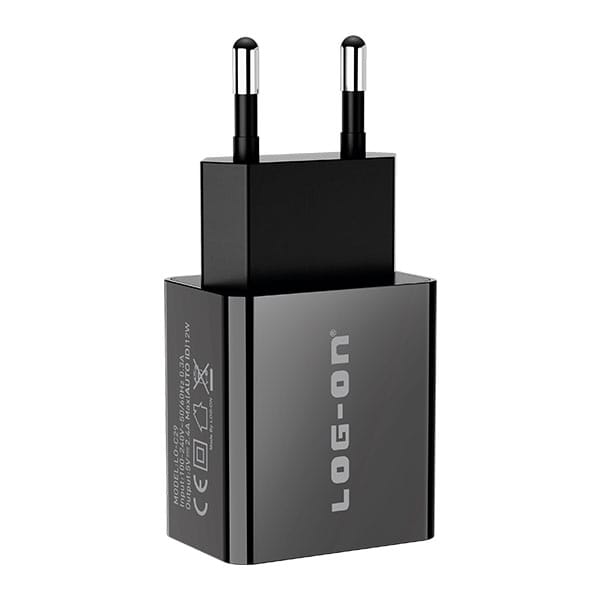 LOG ON BATOK DUAL USB 2.4A LO-C29 FAST ADAPTOR CHARGER 2USB