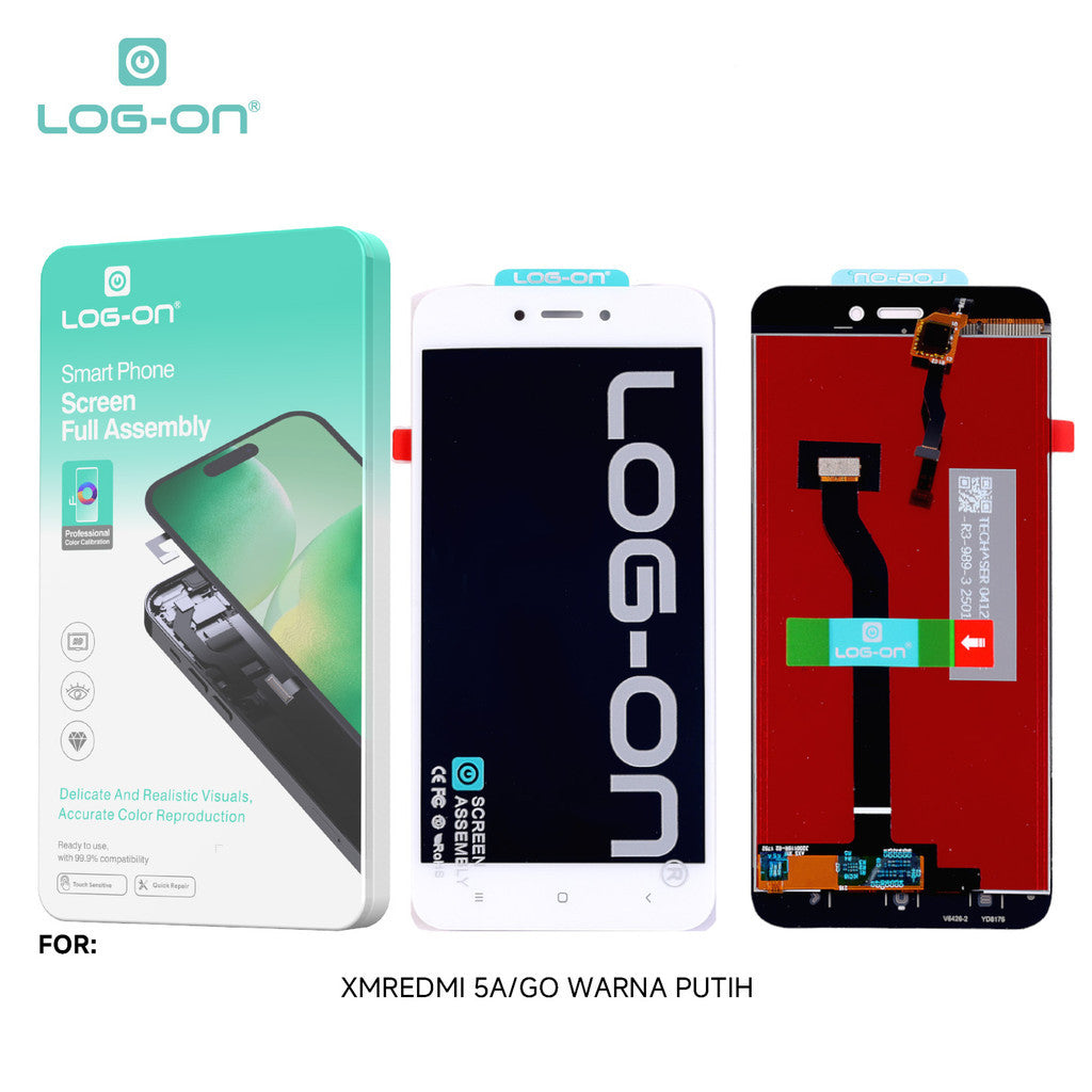LOG-ON LCD FOR REDMI 5A BLACK & WHITE HD+ FULLSET ORIGINAL OEM free lem