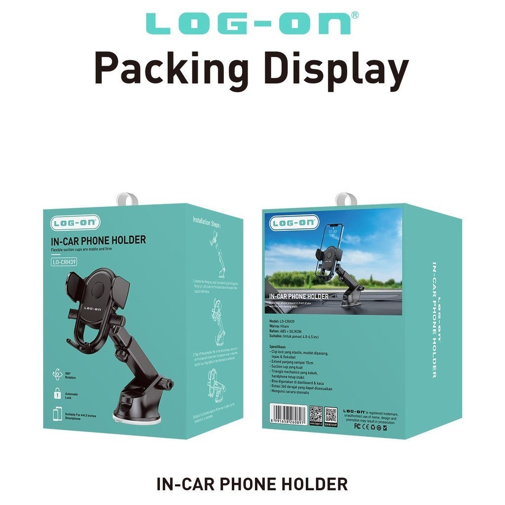 LOG ON CAR PHONE HOLDER LO-CRH39 AUTOMATIC LOCK