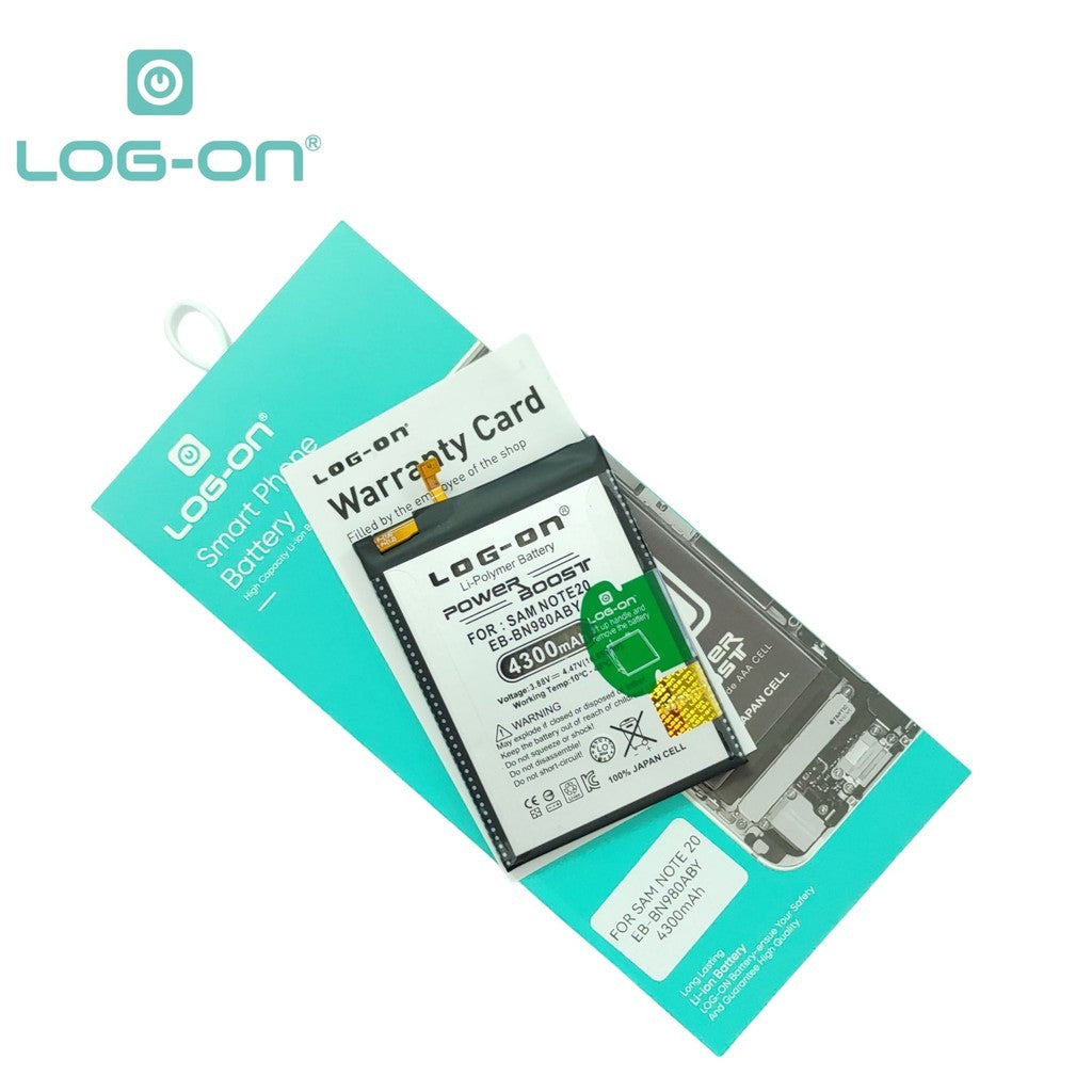Baterai Log On EB-BN980ABY Untuk Samsung Note 20 N980 Power Boost Original - Kapasitas 4300mAh Battery Batre - 1 Tahun Garansi