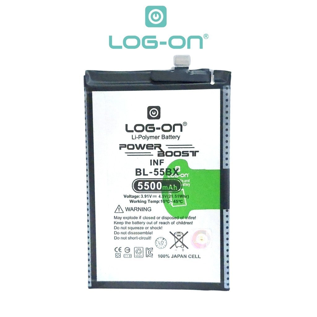 Baterai Log on BL-55BX untuk Infinix Note 50X 5500mAh Fast Charging 45W Original Battery 1 Tahun Garansi