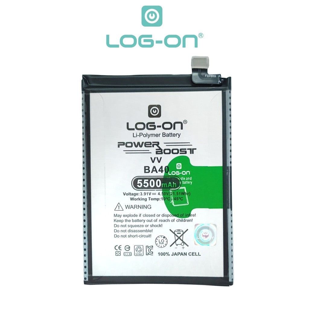 Baterai Log on BA40 untuk Vivo V30E 5500mAh Fast Charging 44W Original Battery 1 Tahun Garansi