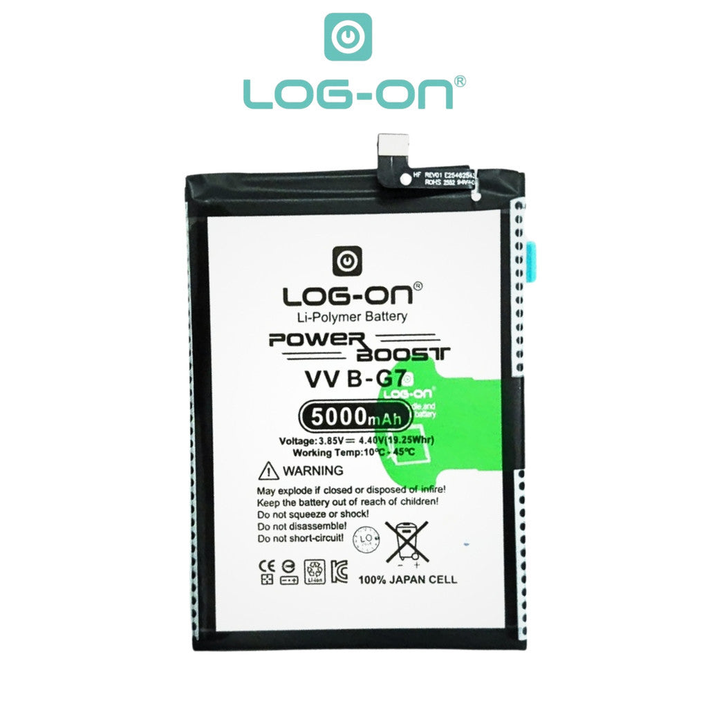 Baterai Log on B-G7 Untuk Vivo Y17 / Y12 / Y15 2019 / Y11 2019 / Z1 Pro BG7 Power Boost 5000mAh Original 1 Tahun Garansi Battery Batre