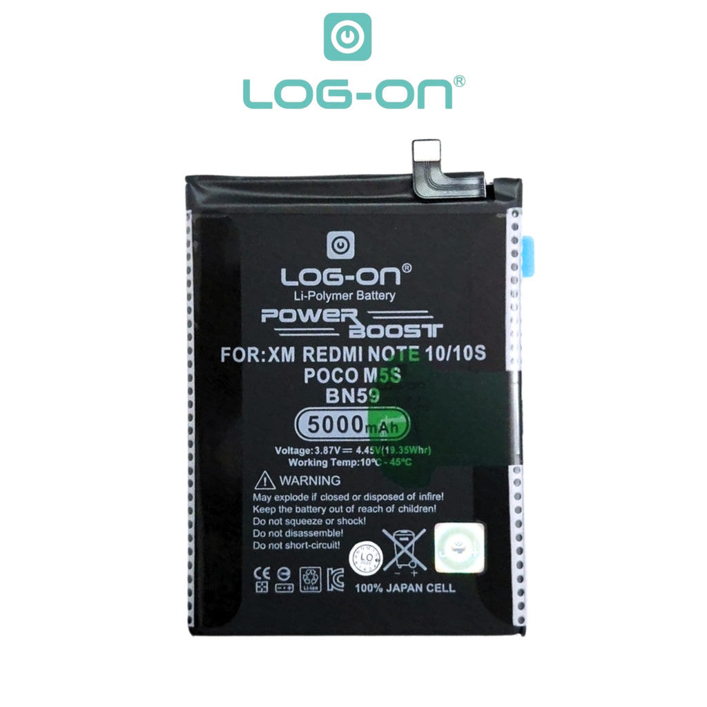 Log On - BN-59 Xiaomi Redmi Note 10 4G / Note 10s Power Boost Double Protection IC Battery Baterai Batre