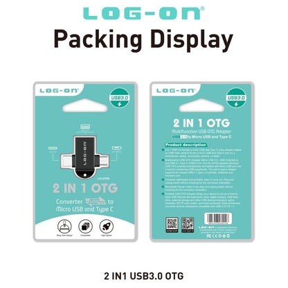 LOG ON OTG 2in1 (TYPE C & MICRO) LO-OT09 CONVERTER USB 3.0 TO MICRO AND TYPE C