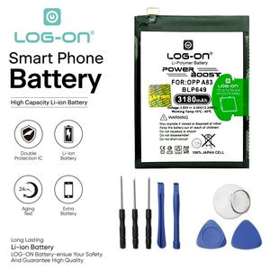 Baterai Log on BLP649 Untuk Oppo A83 Cph1729 / Cph1827 BLP-649 Power Boost 3180mAh Battery Batre