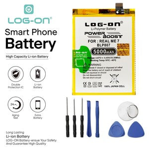 Baterai Log on BLP807 Untuk Realme 7 / Realme V5 5G BLP-807 Kapasitas 5000mAh Batre 1 Tahun Garansi