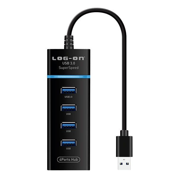 USB HUB LOGON 3.0 4port High Speed Power USB A to USB A, 0.15 meter
