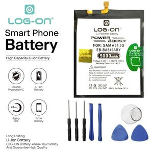 Baterai Log on EB-BA546ABY Untuk Samsung A54 5G / A25 5G / A34 5G / A35 5G Power Boost 5000mAh Batre