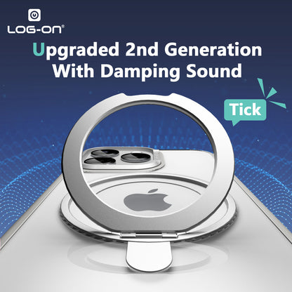 LOG ON Magsafe Armor Case For IPHONE Series-360 Metal Kickstand, Military Grade Premium Case