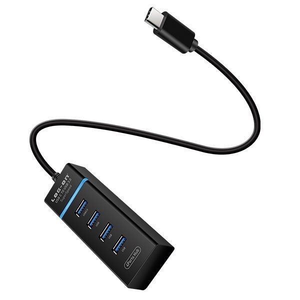 USB HUB LOGON Type C 3.0 4port High Speed Power For Mac,Windows,Linux, 0.15 meter