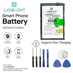 Baterai Log On B-T7 Untuk Vivo Y32 BT7 Support Fast Charging Kapasitas 5000mAh Batre 1 Tahun Garansi