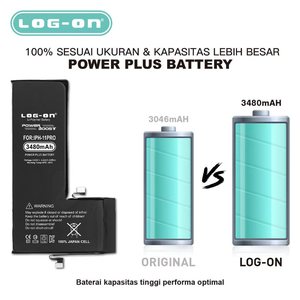 Log On - IPHONE 11 PRO Power Plus Original Battery Baterai Batre