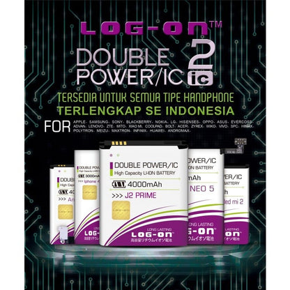 LOG ON BATERAI VIVO V3 B-A7 BATRE DOUBLE POWER DOUBLE IC BATTERY