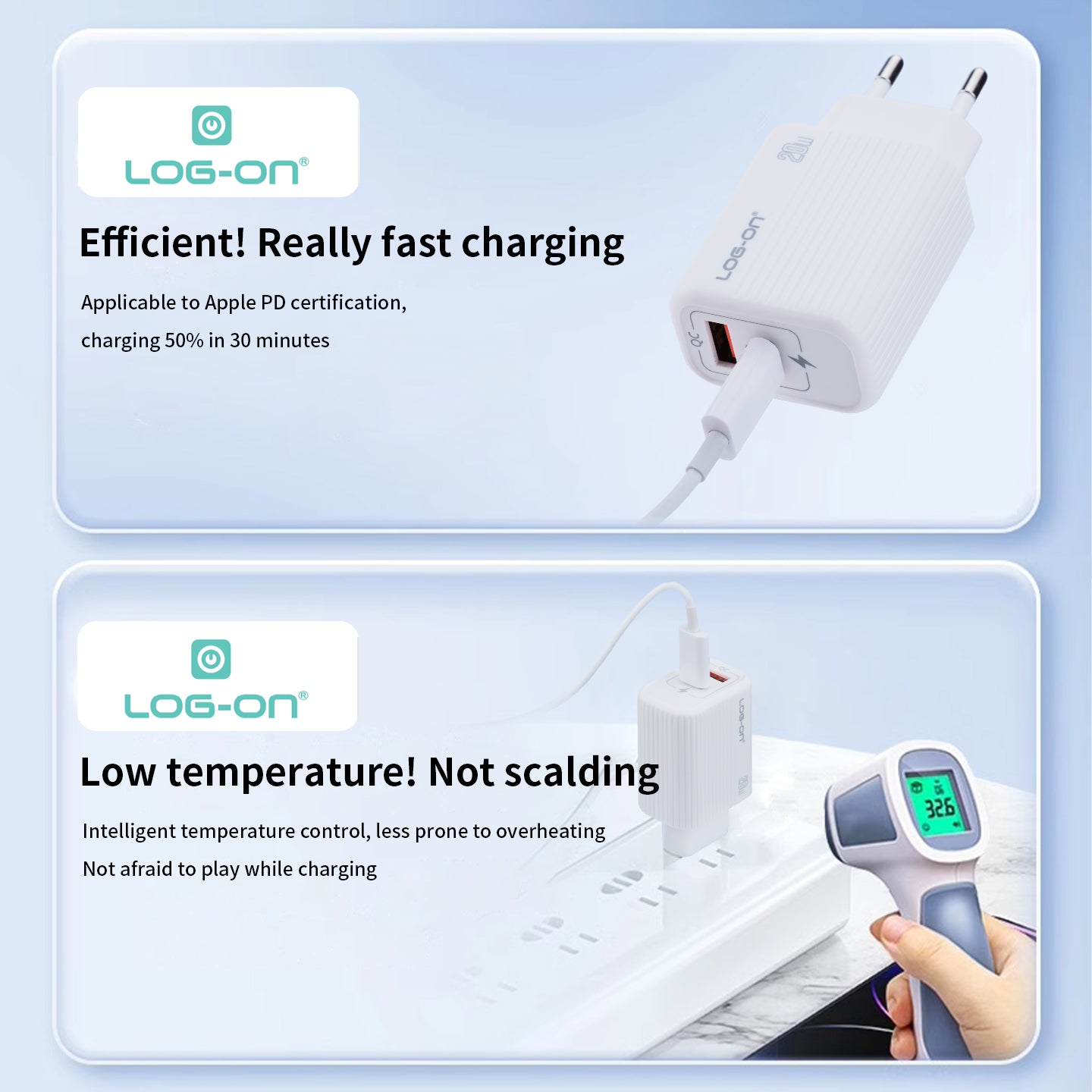 LOG ON POWERBANK 22.5W 10.000mAh HULK VII JGO-700H BUILT IN CABLE USB, IPHONE, TYPE C FAST CHARGING-GARANSI RESMI
