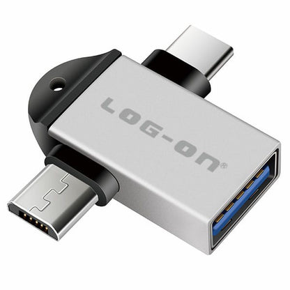 LOG ON OTG 2in1 (TYPE C & MICRO) LO-OT09 CONVERTER USB 3.0 TO MICRO AND TYPE C