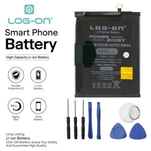 Baterai Log on BN4A Untuk Xiaomi Redmi Note 7 / Redmi Note 7 Pro BN-4A 4000mAh Original 1 Tahun Garansi Battery  Batre