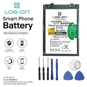Baterai Log On BL-49PX Untuk Infinix Note 30 Pro / Zero 30 (4G/5G) / GT 10 Pro Power Boost - Kapasitas 5000mAh Original Battery Batre  - 1 Tahun Garansi