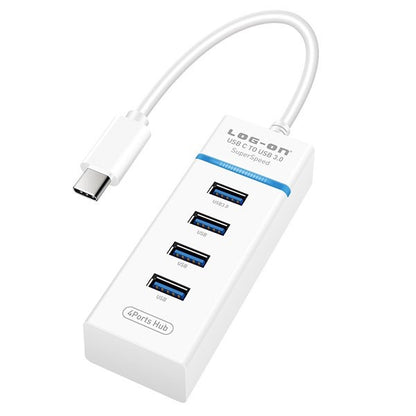 USB HUB LOGON Type C 3.0 4port High Speed Power For Mac,Windows,Linux, 0.15 meter
