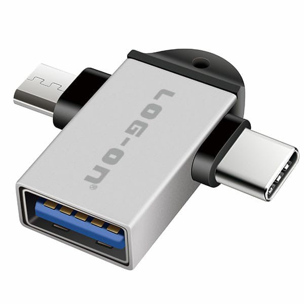 LOG ON OTG 2in1 (TYPE C & MICRO) LO-OT09 CONVERTER USB 3.0 TO MICRO AND TYPE C