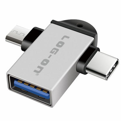 LOG ON OTG 2in1 (TYPE C & MICRO) LO-OT09 CONVERTER USB 3.0 TO MICRO AND TYPE C