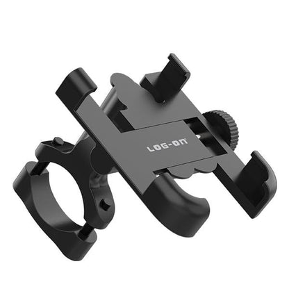 LOG ON HOLDER LO-CRH36 (STANG MOTOR/SEPEDA) ALUMINIUM ALOY (FREE KUNCI L) FULL BESI DUDUKAN HP STAND HP