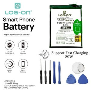 Baterai Log On Untuk BA16 Vivo V29E 5G ( V2317 ) / Y200 5G ( V2307 ) BA-16 Power Boost - Kapasitas 4800mAh Original Battery Batre - 1 Tahun Garansi