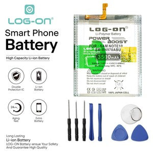 Baterai Log On EB-BN970ABU Untuk Samsung Note 10 N970 Power Boost - Kapasitas 3500mAh Battery Batre - 1 Tahun Garansi