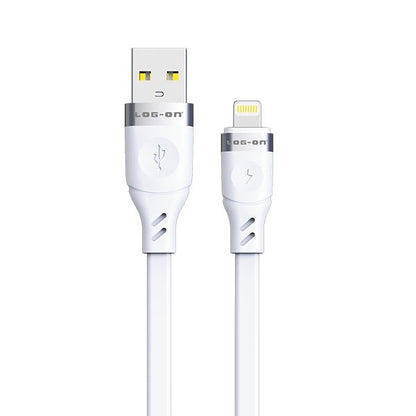 LOG ON KABEL IPHONE 3A 1M LO-CB61 QUICKLY CHARGE (KABEL CHARGE DAN DATA)