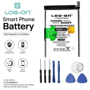 Baterai Log on BN56 Untuk Xiaomi Redmi 9A / Redmi 9C / Redmi A1 / Redmi A1 Plus 5000mAh / 18W Original 1 Tahun Garansi Battery Batre