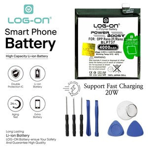 Baterai Log on BLP737 Untuk Oppo Reno 2F / Reno 2Z BLP737 Power Boost 4000mAh Original Battery Batre