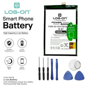 Baterai Log On B-S7 Untiuk Vivo Y01  ( V2166 ) / Y01A / Y15S ( V2120 / V2147 / V2139 ) BS7 Power Boost - Kapasitas 5000mAh Original Battery Batre - 1 Tahun Garansi