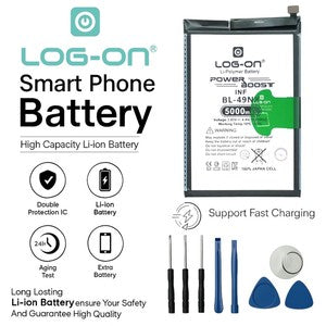 Baterai Log on BL-49NX Untuk Infinix Smart 9 / 9 HD / Smart 10 5000mAh BL49NX Fast Charging Battery Batre