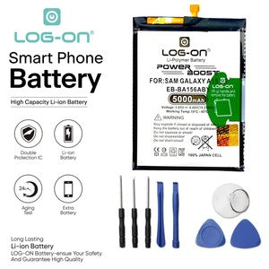 Baterai Log On EB-BA156ABY Untuk Samsung A15 4G ( A155F ) / A15 5G ( A156B ) Power Boost Battery Batre  - 1 Tahun Garansi