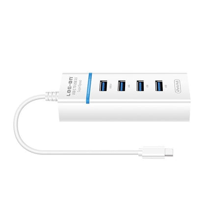 USB HUB LOGON Type C 3.0 4port High Speed Power For Mac,Windows,Linux, 0.15 meter