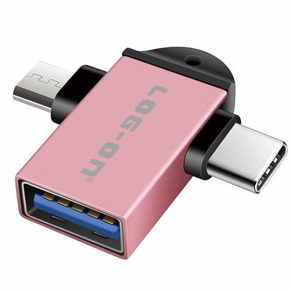 LOG ON OTG 2in1 (TYPE C & MICRO) LO-OT09 CONVERTER USB 3.0 TO MICRO AND TYPE C