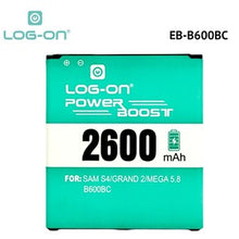Baterai Log On Untuk Samsung S4 I9500 / Grand 2 G7102  / Mega 5.8 i9152 Power Boost - Kapasitas 2600 mAh - 1 Tahun Garansi