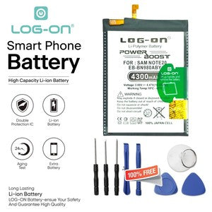 Baterai Log On EB-BN980ABY Untuk Samsung Note 20 N980 Power Boost Original - Kapasitas 4300mAh Battery Batre - 1 Tahun Garansi